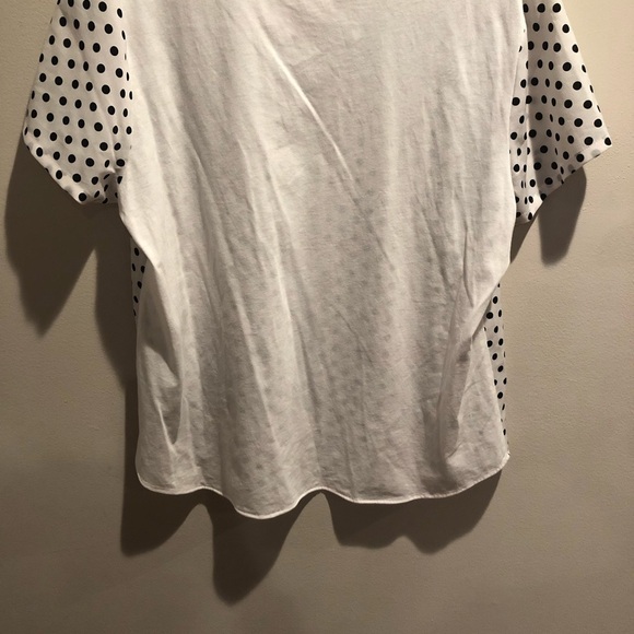Van Heusen white with black polka dot short sleeve shirt - Picture 2 of 3